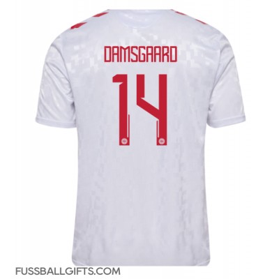 Dänemark Mikkel Damsgaard #14 Fußballbekleidung Auswärtstrikot EM 2024 Kurzarm Dänemark Mikkel Damsgaard #14 Fußballbekleidung Auswärtstrikot EM 2024 Kurzarm